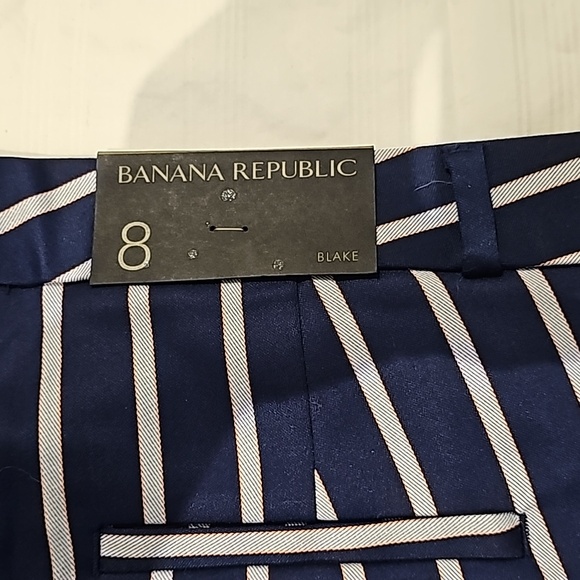NWT banana Republic Navy striped wide leg pants - Picture 8 of 9